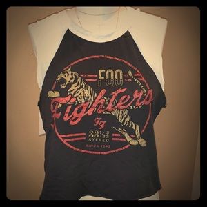 SOLD Super cute foo fighters crop top